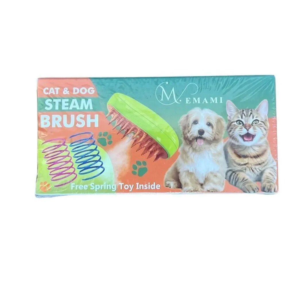 Emami NIB 3-in-1 Electric Spray‎ Massage Grooming Hair Comb Steamy Cat Dog Brush